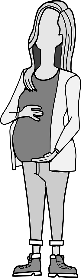 Pregnant woman with HIV.