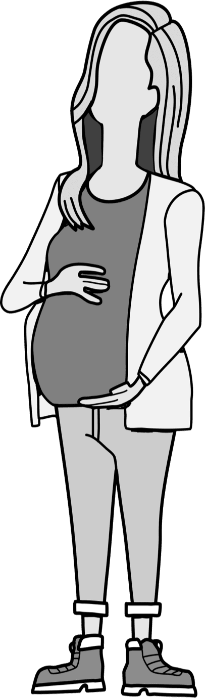 Ilustración de una mujer embarazada