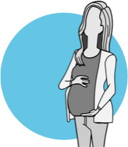 Pregnant woman with HIV.